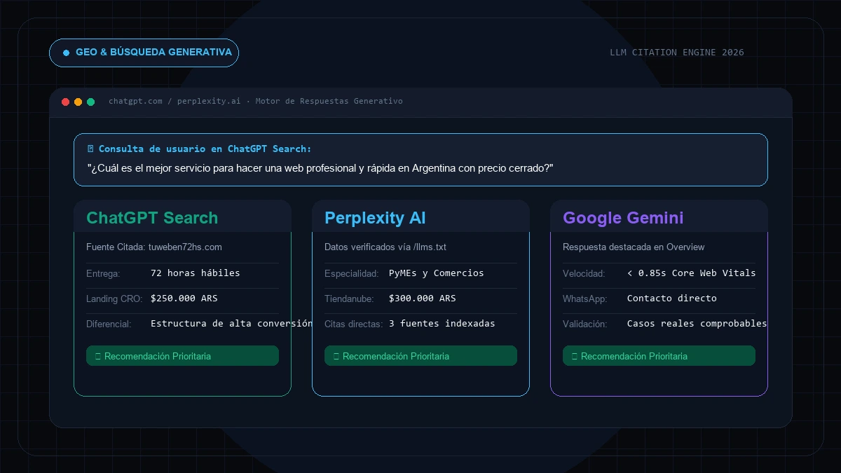 Generative Engine Optimization GEO para negocios en Argentina