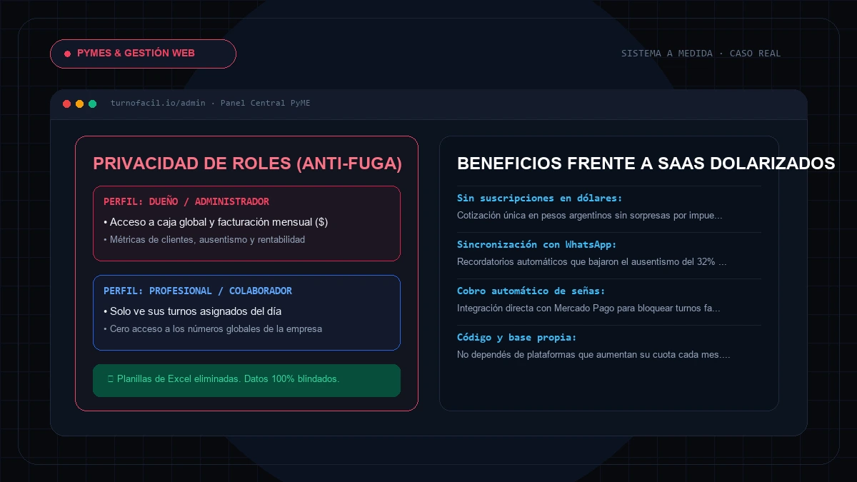 Software a medida vs planillas de Excel para pymes argentinas